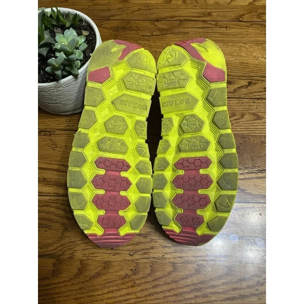 𝅺hoka One One Conquest 2 Women's Neon Coral Citrus Running Sneakers Shoes Sz 9.5